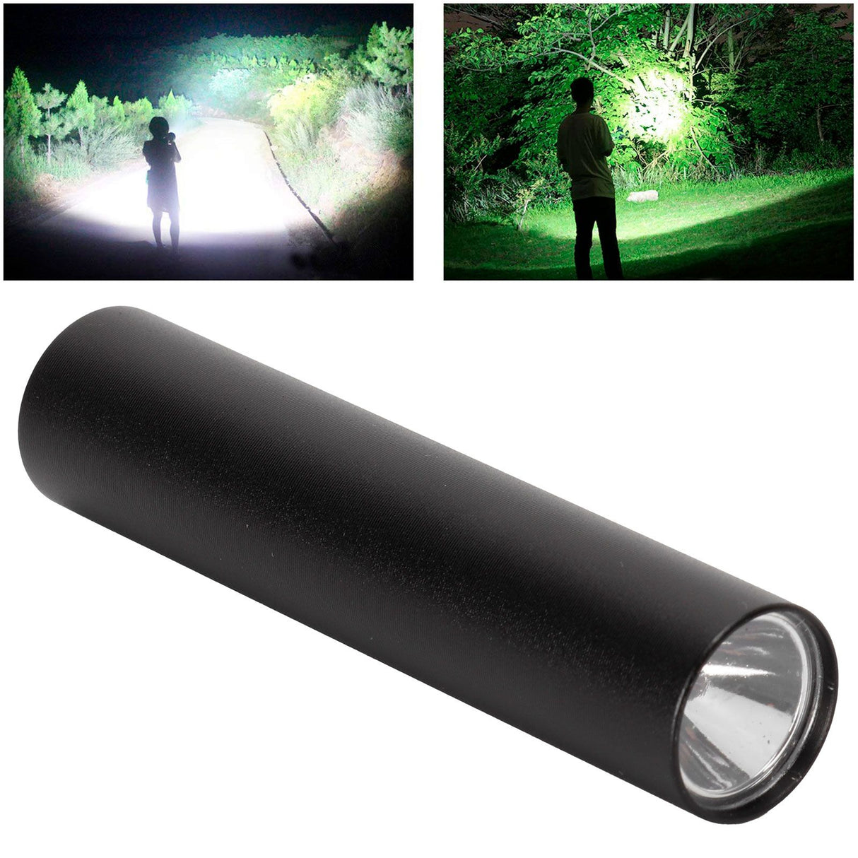 USB Flashlight Waterproof Portable Aluminum Alloy Electric Torch for Night Cycling