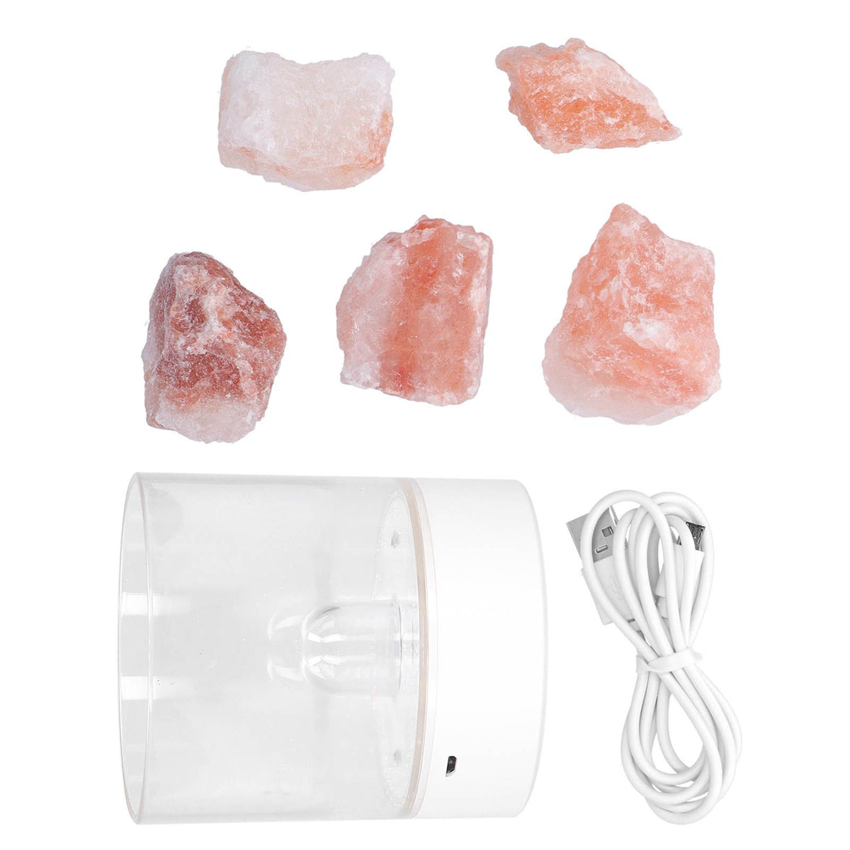 USB Night Light Innovative Table Lamp Air Purifying Crystal Salt Light Bedroom Decoration
