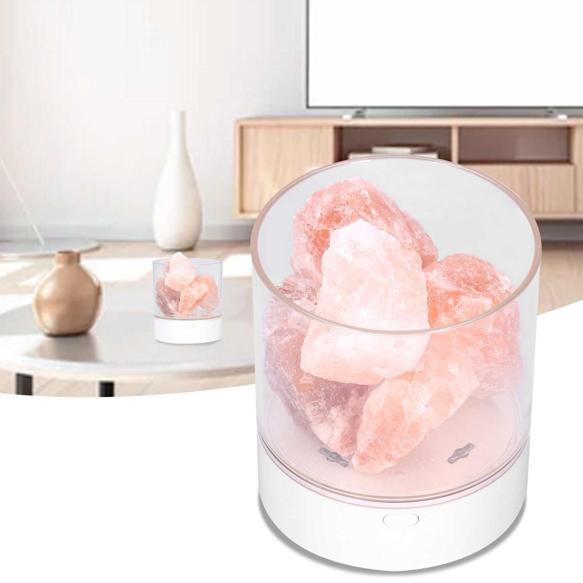 USB Night Light Innovative Table Lamp Air Purifying Crystal Salt Light Bedroom Decoration