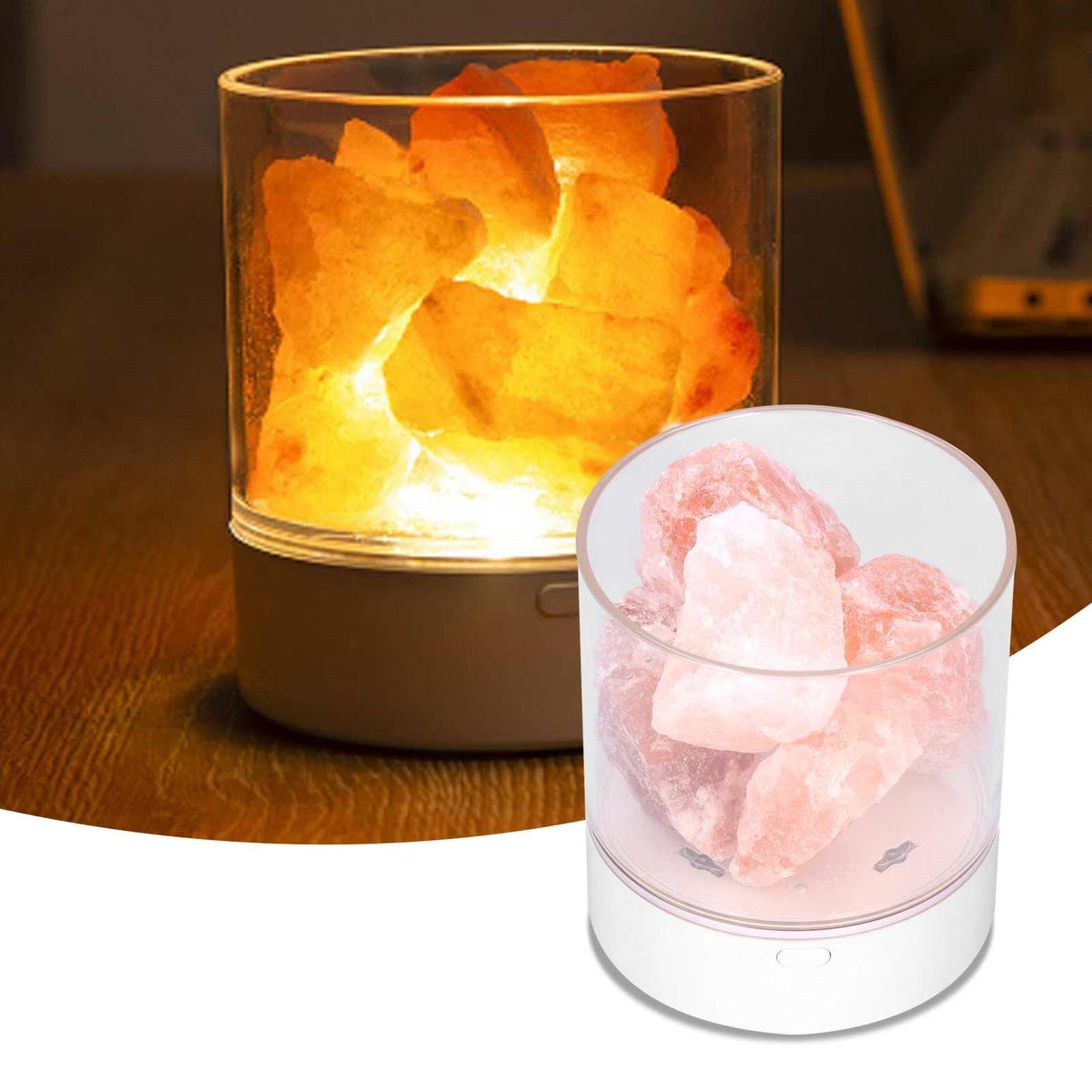 USB Night Light Innovative Table Lamp Air Purifying Crystal Salt Light Bedroom Decoration