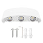 6LED 6W Wall Light Innovative Up Down Wall Lamp IP65 Waterproof AC85-265V White Light