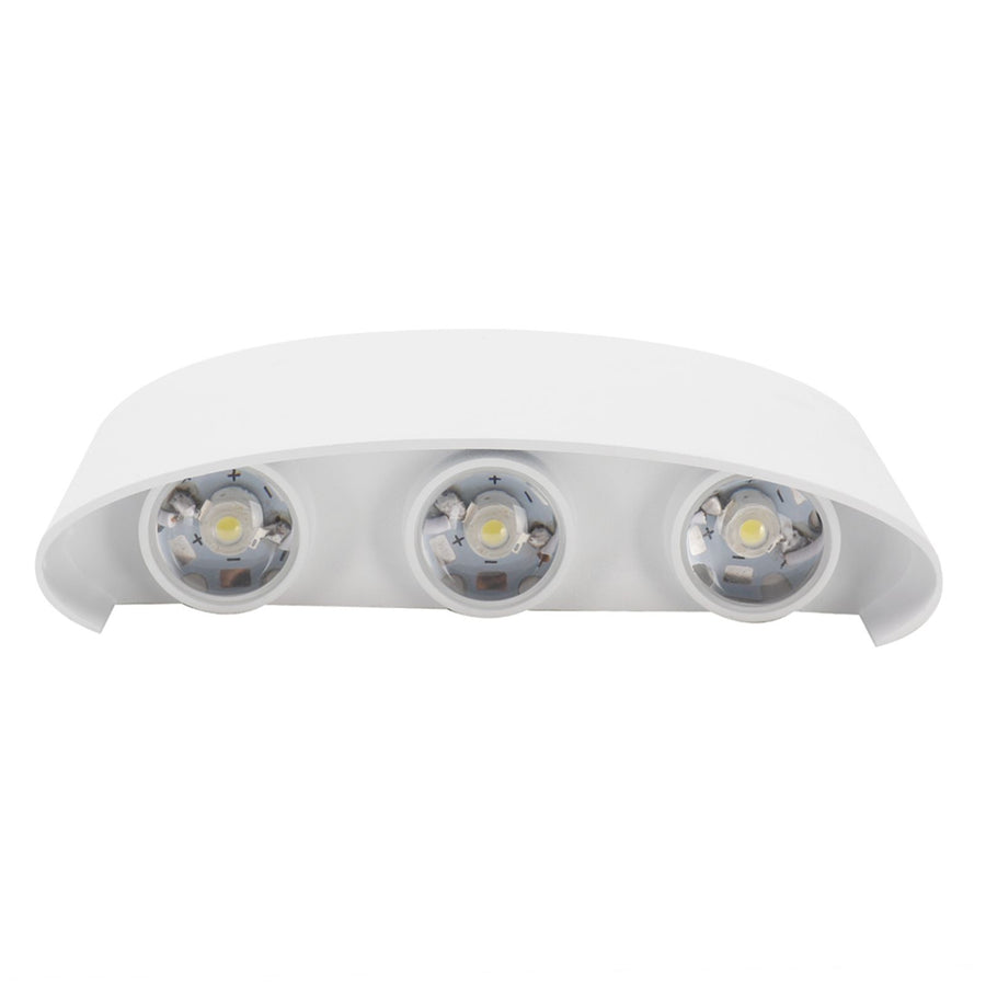 6LED 6W Wall Light Innovative Up Down Wall Lamp IP65 Waterproof AC85-265V White Light