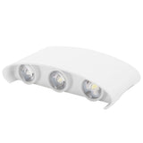 6LED 6W Wall Light Innovative Up Down Wall Lamp IP65 Waterproof AC85-265V White Light - Close-Up Angle