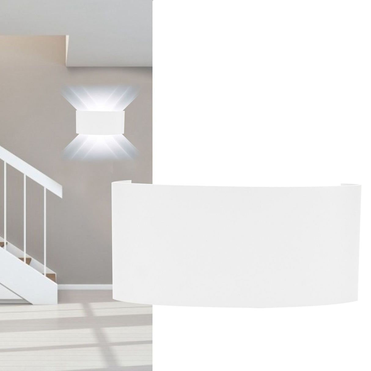 6LED 6W Wall Light Innovative Up Down Wall Lamp IP65 Waterproof AC85-265V White Light