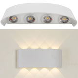8LED 8W Wall Sconce Waterproof Wall Light for Outdoor Indoor Lighting AC85-265V Warm Light
