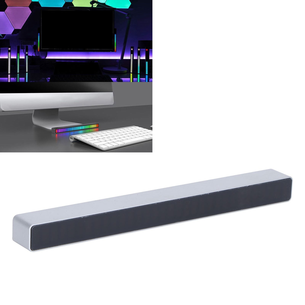 USB 32LED Colorful Light 18 Colors AGC Voice-Activated Ambient Lighting for KTV Bar Party