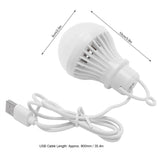5W USB Low Voltage LED Bulb Light Family Emergency Bulb 5V for Outdoor Camping White Light