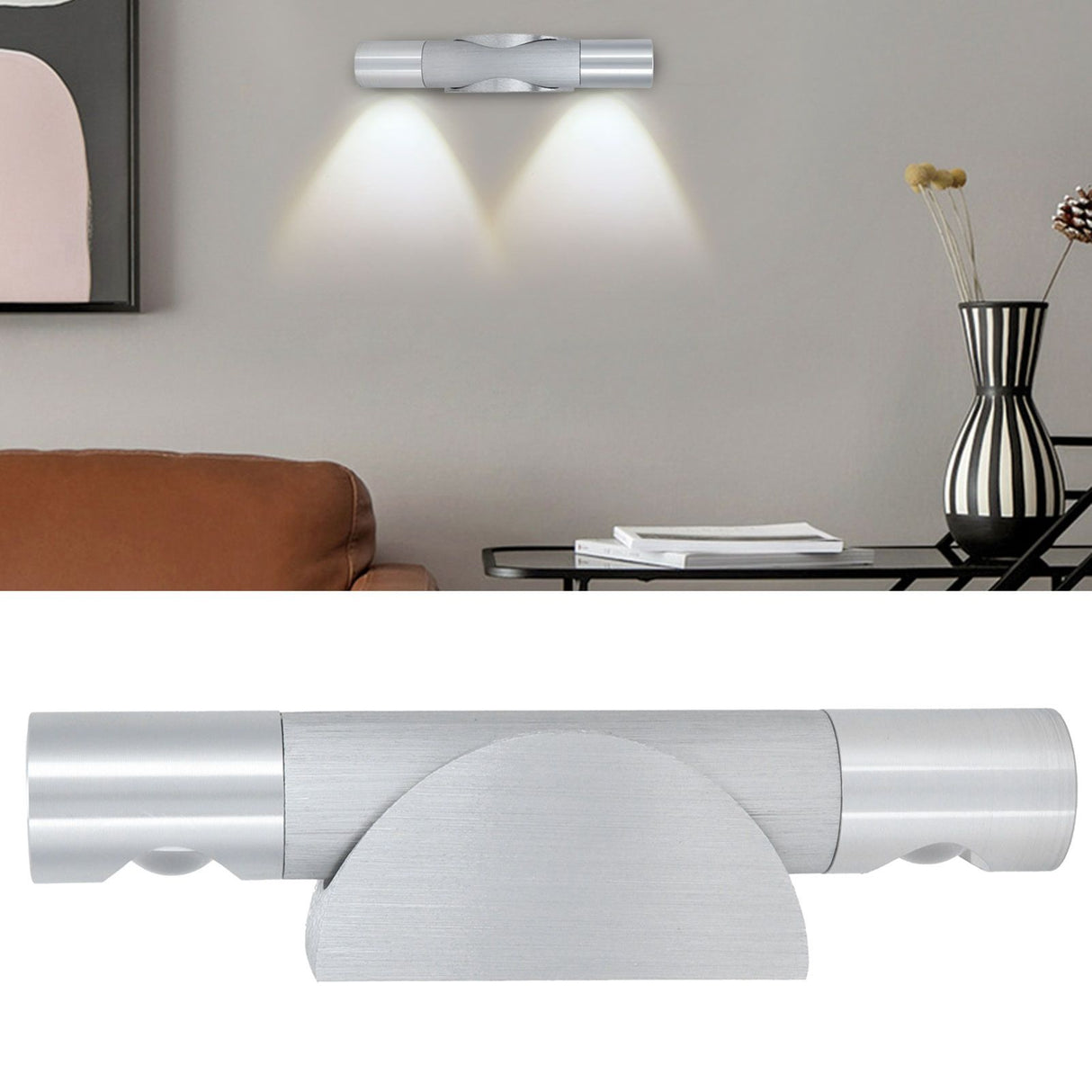 Double Heads Wall Light 360° Rotatable Wall Lamp Bedside Lamp for Corridor Decoration 85-265V