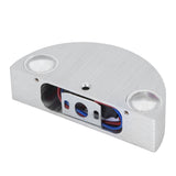9W Wall Lamp Modern Semicircle Decorative Light for KTV Bar Exhibition Hall Pure White 85‑265V - Low Angle