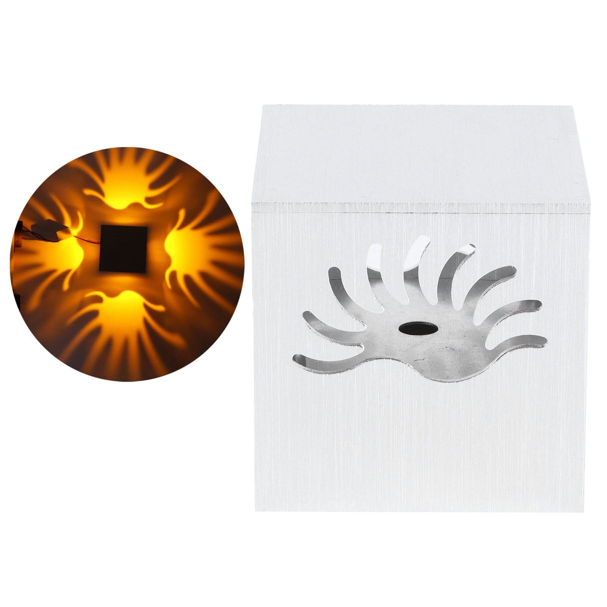 Square Wall Lamp Innovative LED Decorative Light for Living Room Corridor 3W Yellow 85-265V