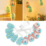 1.5M Muslim Ramadan Light Kerosene Lamp Shaped 10LED Decorative String Light Hanging Party Decor