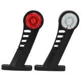 2PCS Dual Color 28LED Truck Side Marker Lamp 24V Warning Signal Light Car Trailer Taillight - Front View