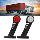 2PCS Dual Color 28LED Truck Side Marker Lamp 24V Warning Signal Light Car Trailer Taillight