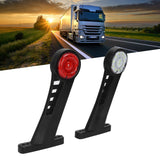 2PCS Dual Color 28LED Truck Side Marker Lamp 24V Warning Signal Light Car Trailer Taillight - Extra Image