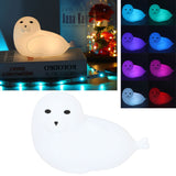Silicone Bedside Lamp 1.3W Innovative USB Night Light with Colorful Lighting White