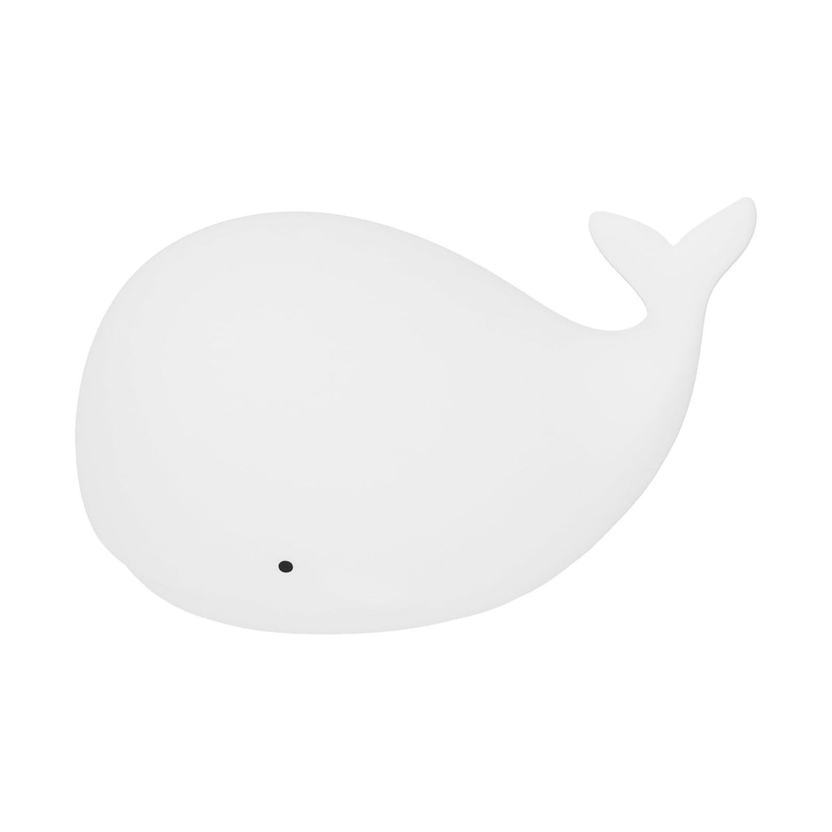 USB Night Light 1.3W Whale Shape 7-Colors Silicone Bedside Lamp for Home Bedroom White