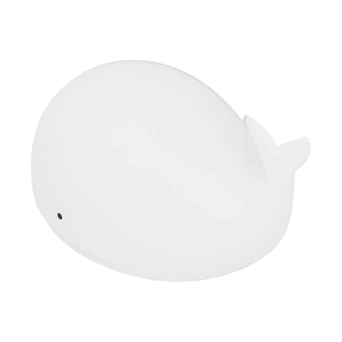 USB Night Light 1.3W Whale Shape 7-Colors Silicone Bedside Lamp for Home Bedroom White