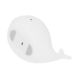 USB Night Light 1.3W Whale Shape 7-Colors Silicone Bedside Lamp for Home Bedroom White - Low Angle