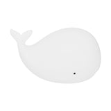 USB Night Light 1.3W Whale Shape 7-Colors Silicone Bedside Lamp for Home Bedroom White