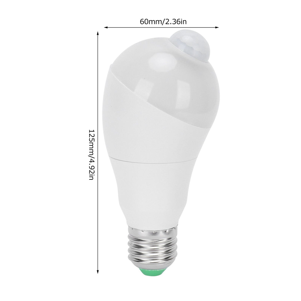 E27 Human Sensor Light Bulb 7W LED Induction Lamp for Corridor Balcony 85‑265V Pure White Light