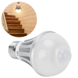LED Sensor Light Bulb 7W E27 Human Body Sensor Bulb for Corridor 85‑265V Warm White Light