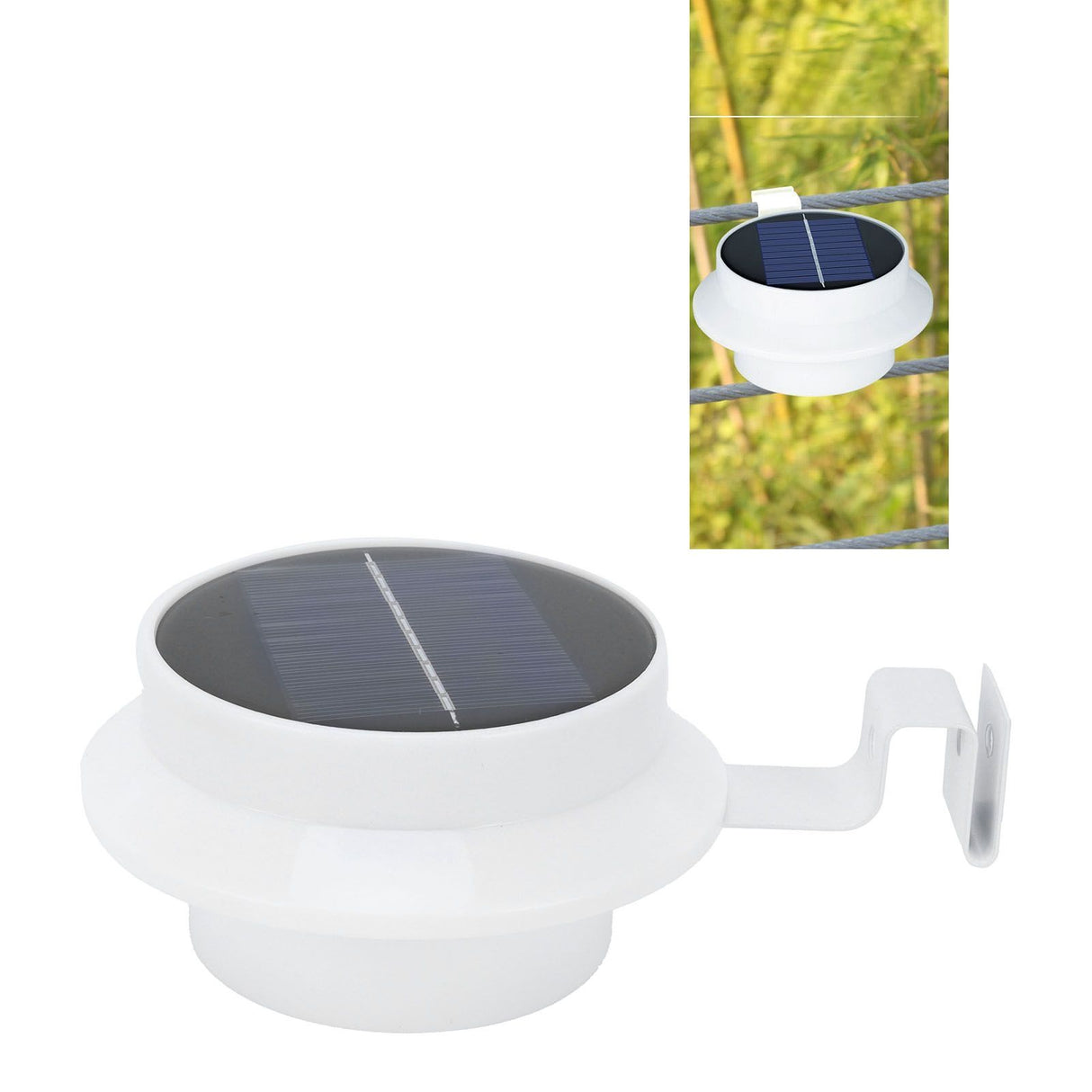 Outdoor Solar Fence Light Waterproof 13LED Gutter Lamp Garden Landscape Lighting White Light