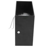 LED Wall Light 7W Indoor Square Lamp Bedroom Hallway Porch Balcony Decoration 100265V(Black ShellWhite Light )