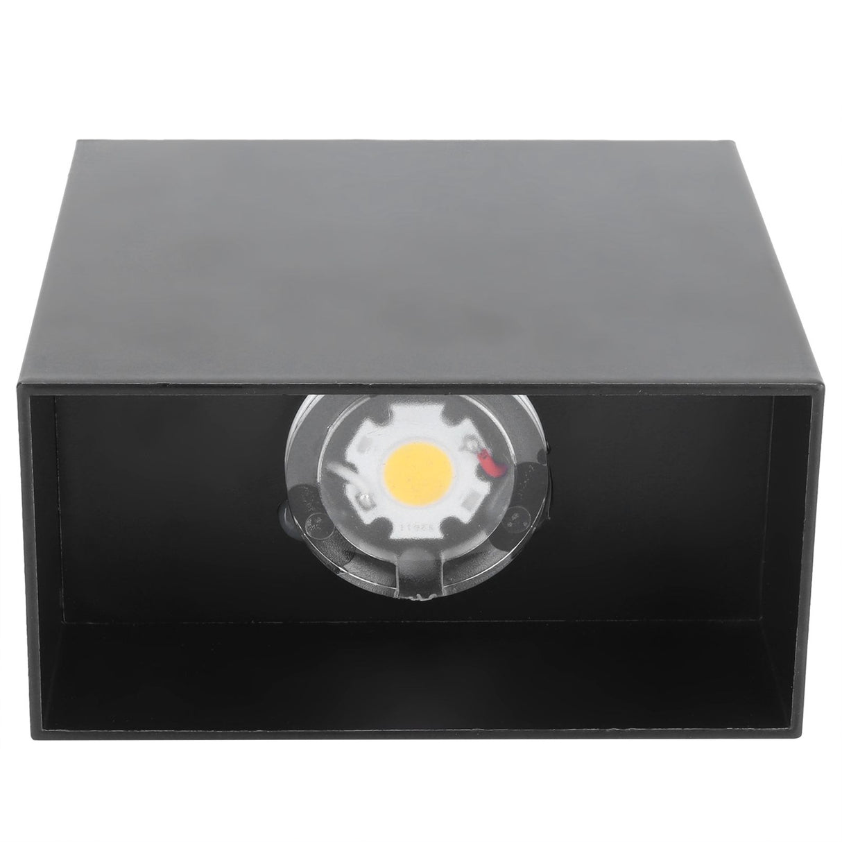 LED Wall Light 7W Indoor Square Lamp Bedroom Hallway Porch Balcony Decoration 100265V(Black ShellWhite Light )
