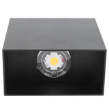 LED Wall Light 7W Indoor Square Lamp Bedroom Hallway Porch Balcony Decoration 100265V(Black ShellWhite Light ) - Close-Up Angle