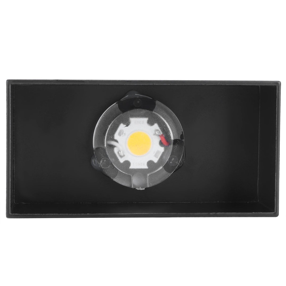LED Wall Light 7W Indoor Square Lamp Bedroom Hallway Porch Balcony Decoration 100265V(Black ShellWhite Light )