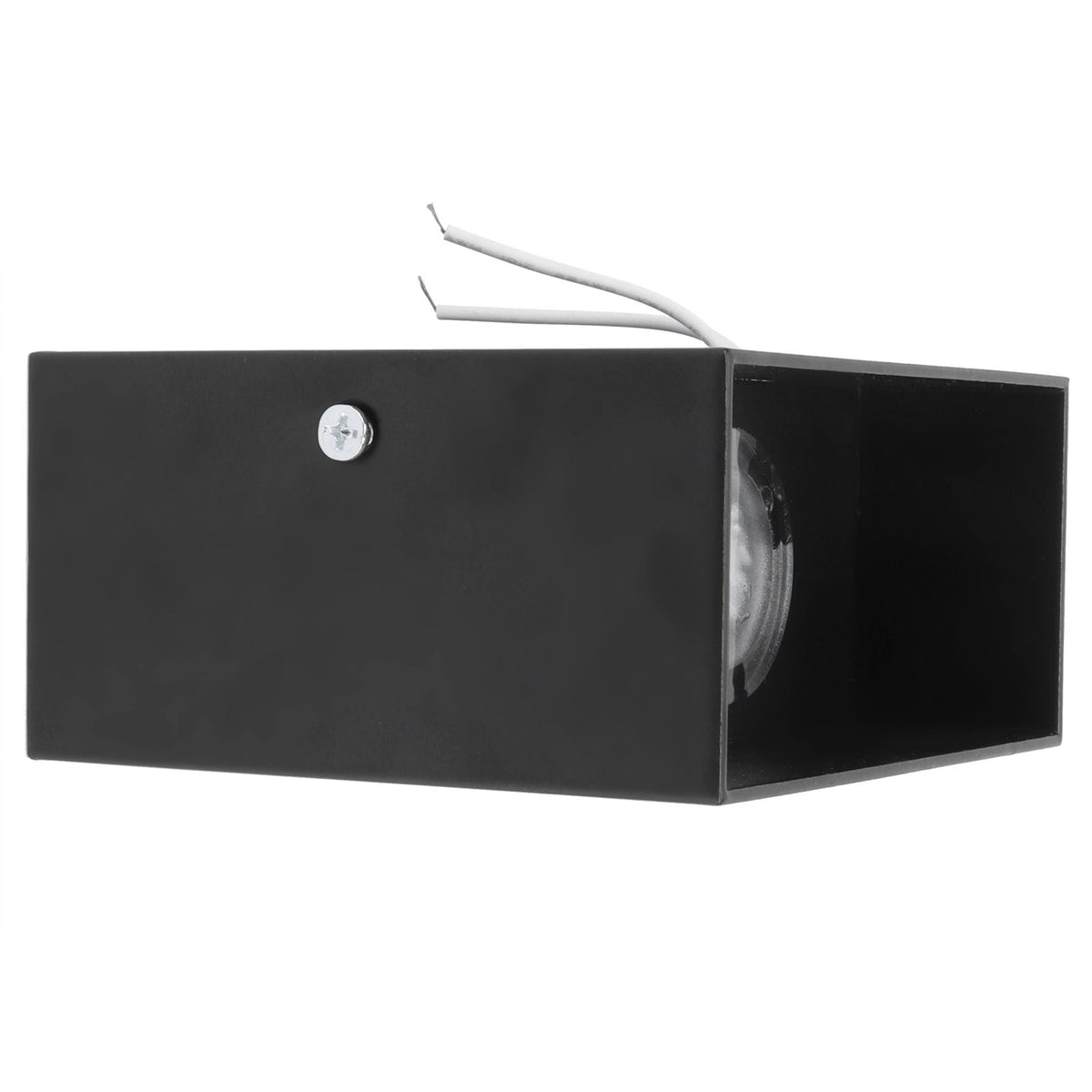 LED Wall Light 7W Indoor Square Lamp Bedroom Hallway Porch Balcony Decoration 100265V(Black ShellWhite Light )