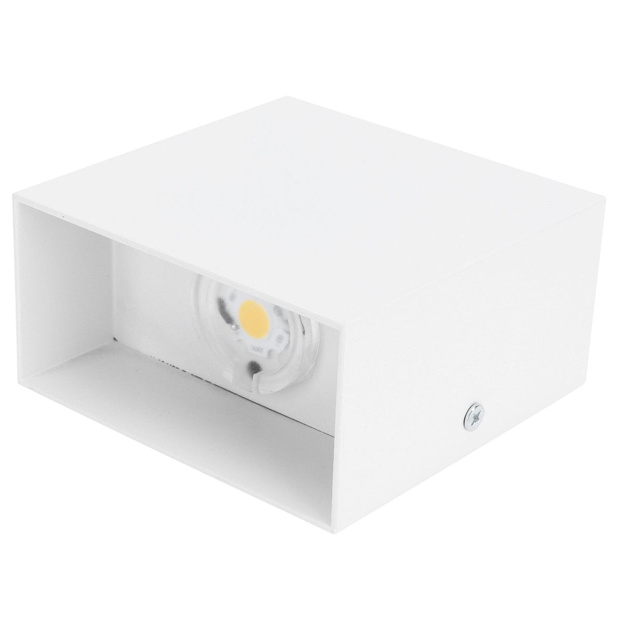 LED Wall Light 7W Indoor Square Lamp Bedroom Hallway Porch Balcony Decoration 100265V(White ShellWarm Light )