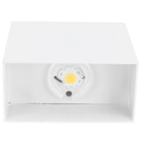 LED Wall Light 7W Indoor Square Lamp Bedroom Hallway Porch Balcony Decoration 100265V(White ShellWarm Light ) - Rear View