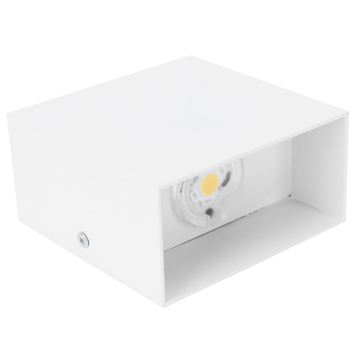 LED Wall Light 7W Indoor Square Lamp Bedroom Hallway Porch Balcony Decoration 100265V(White ShellWarm Light )