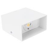 LED Wall Light 7W Indoor Square Lamp Bedroom Hallway Porch Balcony Decoration 100265V(White ShellWarm Light )
