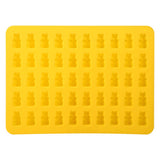 50 Cavities Chocolate Ice Tray Bear Silicone Maker Candy Mold Silicone DIY Mould Tool Yellow