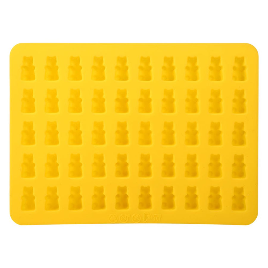 50 Cavities Chocolate Ice Tray Bear Silicone Maker Candy Mold Silicone DIY Mould Tool Yellow