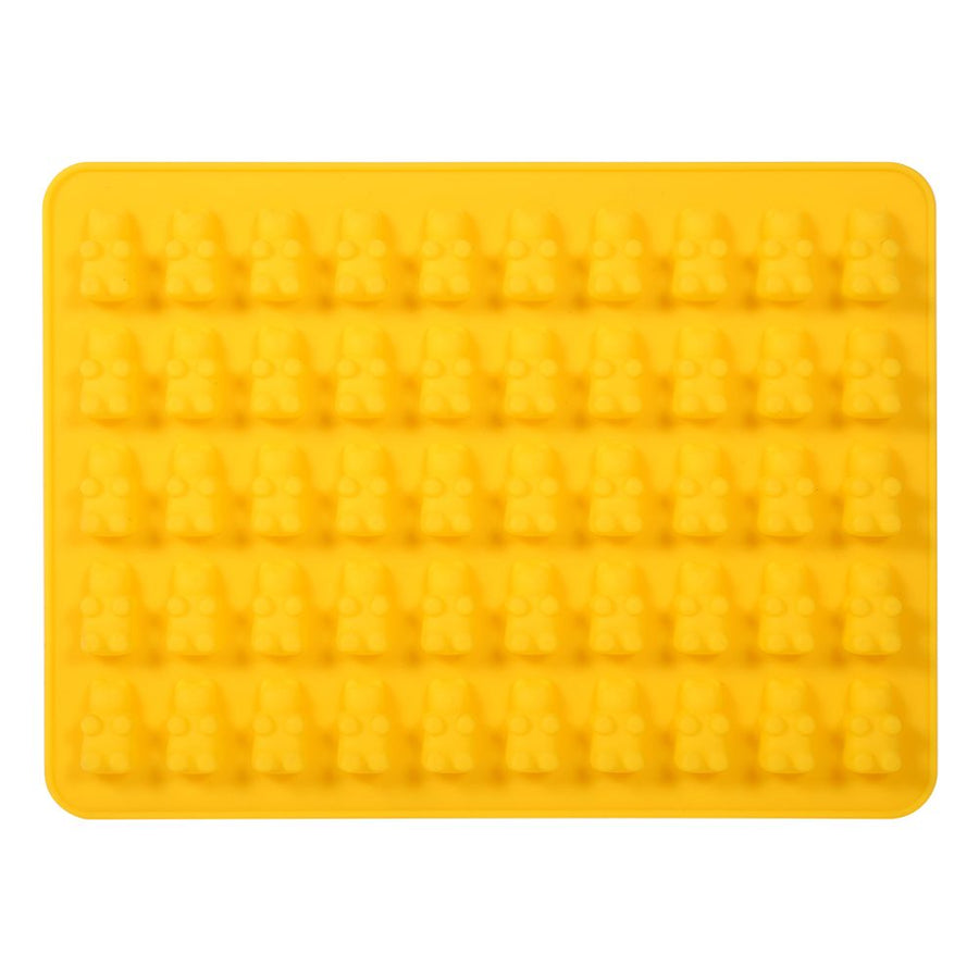 50 Cavities Chocolate Ice Tray Bear Silicone Maker Candy Mold Silicone DIY Mould Tool Yellow