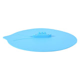 Set of 3pcs Unique Steam Ship Design Silicone Seal Cover Pot Mug Cup Lid Kitchen Gadgets Blue - Rear View