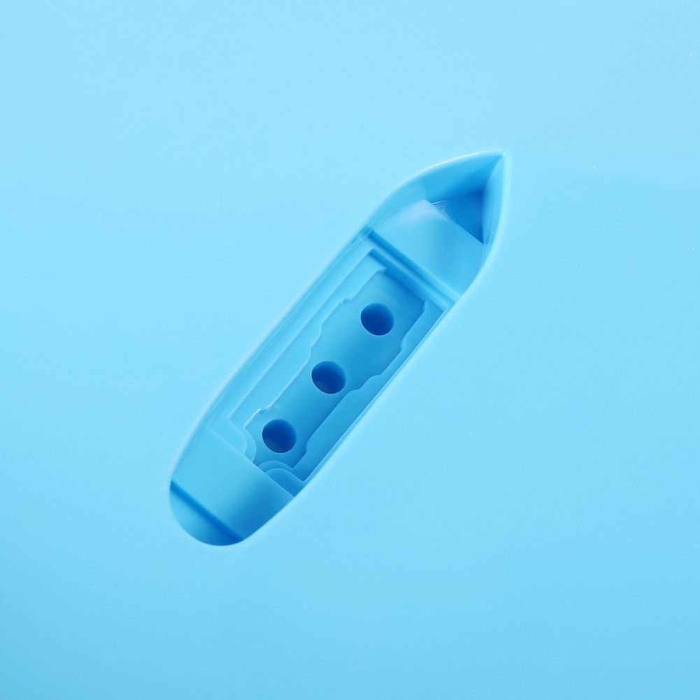 Set of 3pcs Unique Steam Ship Design Silicone Seal Cover Pot Mug Cup Lid Kitchen Gadgets Blue