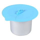 Set of 3pcs Unique Steam Ship Design Silicone Seal Cover Pot Mug Cup Lid Kitchen Gadgets Blue - Extra Image
