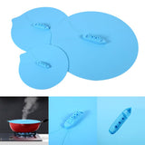 Set of 3pcs Unique Steam Ship Design Silicone Seal Cover Pot Mug Cup Lid Kitchen Gadgets Blue - Extra Image