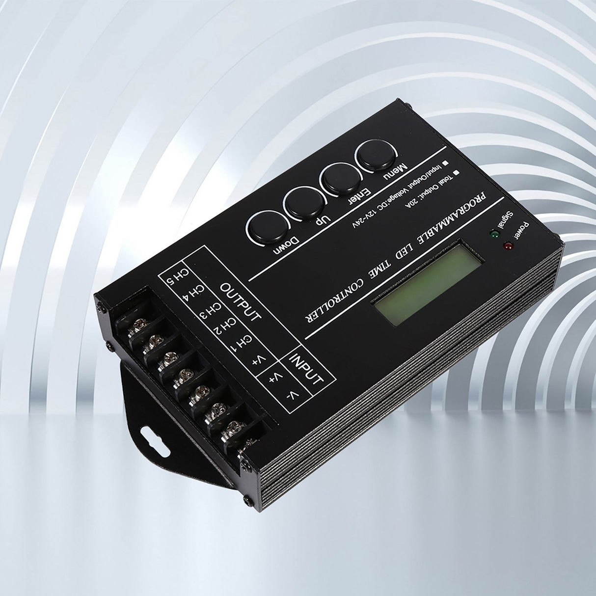 DC12/24V 20A Programmable LED Time Controller 5 Channels Color Adjustable With CD USB Cable