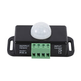 DC 12V/24V Body Security Infrared PIR Motion Sensor Detector Switch for LED Light Strip - Front View