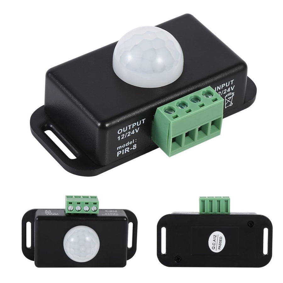 DC 12V/24V Body Security Infrared PIR Motion Sensor Detector Switch for LED Light Strip