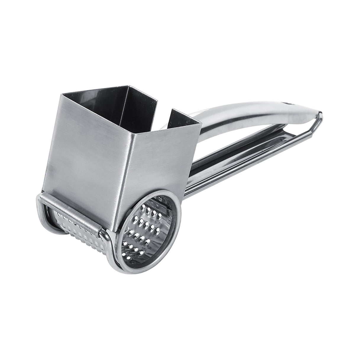 Multifunctional Kitchen Craft Rotary Stainless Steel Cheese Grater 1 Drums Slice Shred Tool