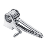 Multifunctional Kitchen Craft Rotary Stainless Steel Cheese Grater 1 Drums Slice Shred Tool