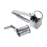 Multifunctional Kitchen Craft Rotary Stainless Steel Cheese Grater 1 Drums Slice Shred Tool