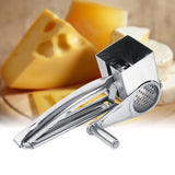 Multifunctional Kitchen Craft Rotary Stainless Steel Cheese Grater 1 Drums Slice Shred Tool - Extra Image