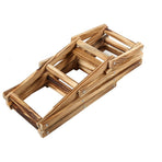 Foldable Wooden Wine Rack Bottle Holder Storage Home Bar Decor Display Shelf For 6 Bottles
